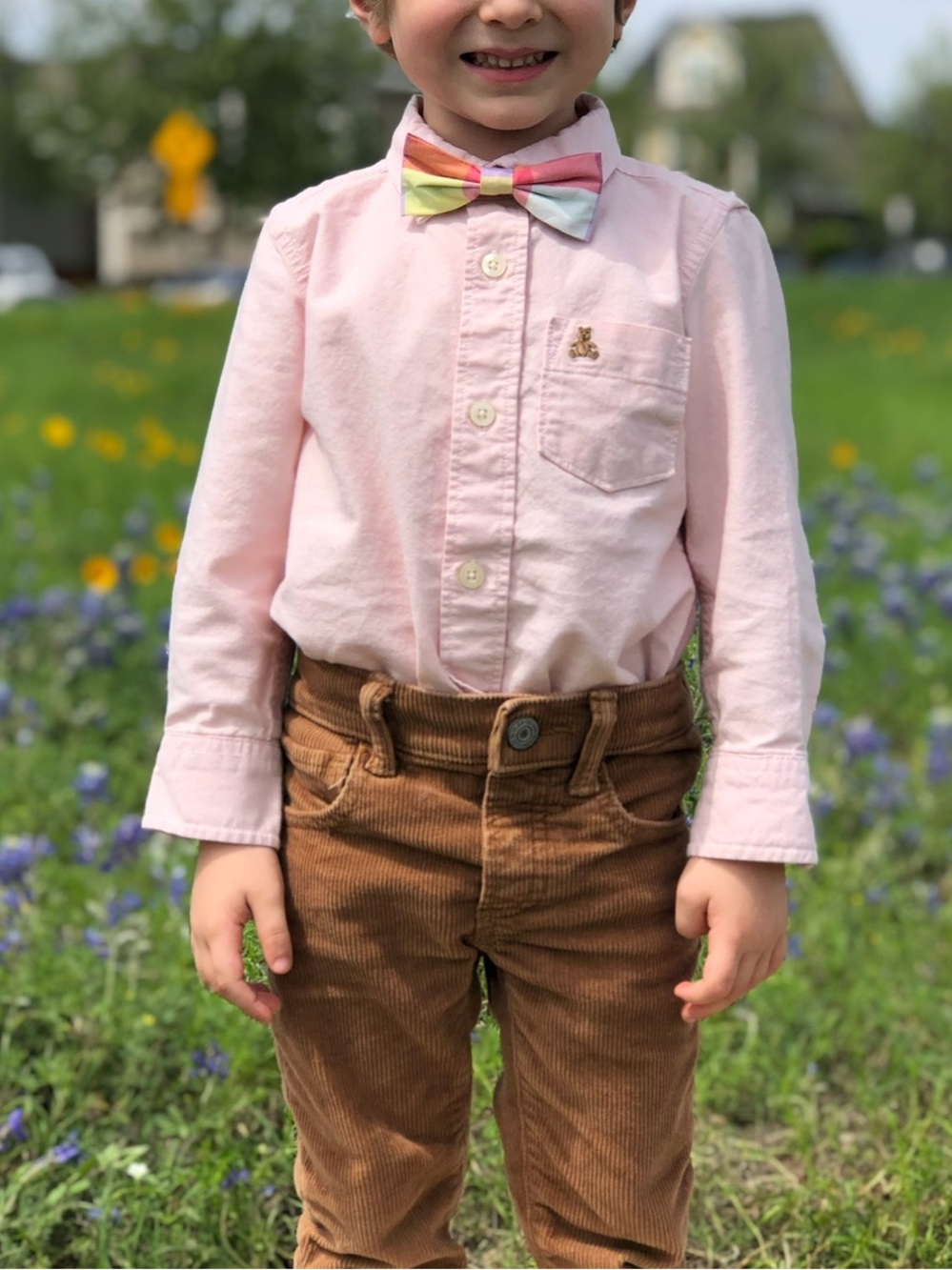 GAP Pink Long-Sleeve Button-Up Shirt with Pocket